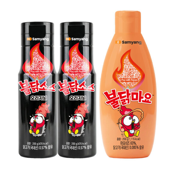 삼양 불닭소스 200g 2개 + 불닭마요소스 250g 1개