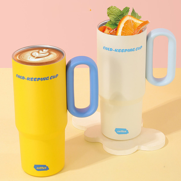 1+1 ICE FLOW 750ml 대용량 보온보냉 텀블러 2중구조 빨대포함(SUS316스테인리스/ 세라믹 선택가능)