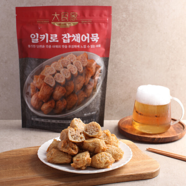 대식가 일키로 잡채어묵 1kg 2봉 / 2세트 이상 구매 시 보양옥 사골황태해장국 1 팩 증정