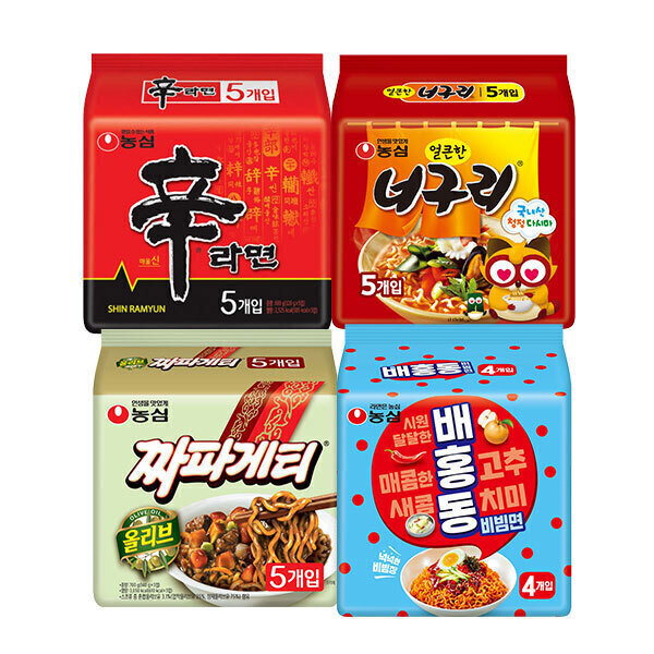 신라면 5입+너구리 5입+짜파게티5입+배홍동 4입 (총 19봉)