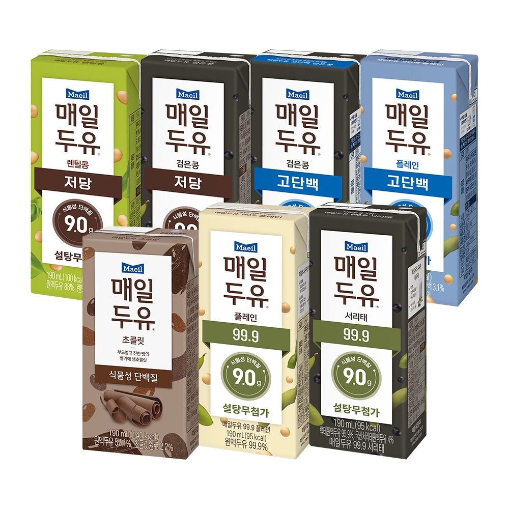 [매일]매일두유 7종 99.9/서리태/고단백/고단백검은콩 外 48팩 골라담기 : 롯데ON