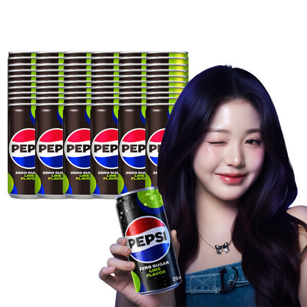 펩시제로 라임 210ml 60캔 (30캔 2박스) 펩시/펩제라/제로탄산/콜라