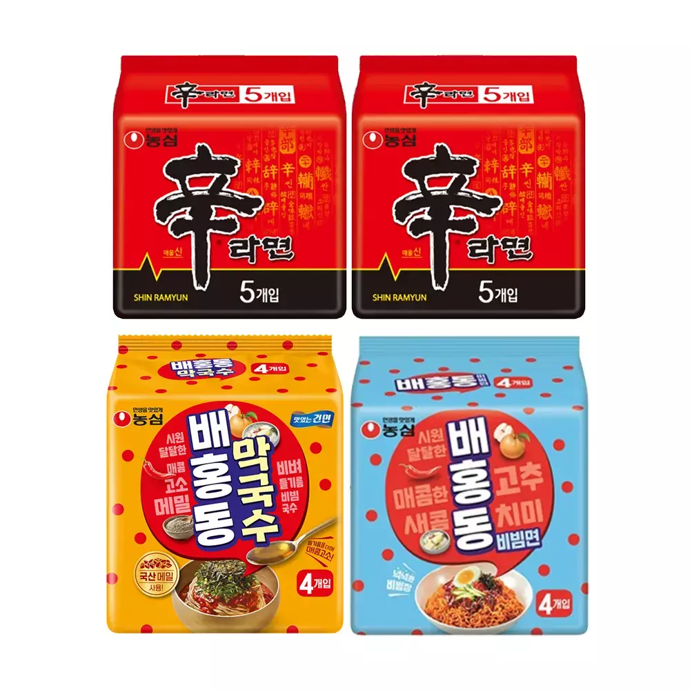 신신배막(신라면10,배홍동4,배홍동막국수4)