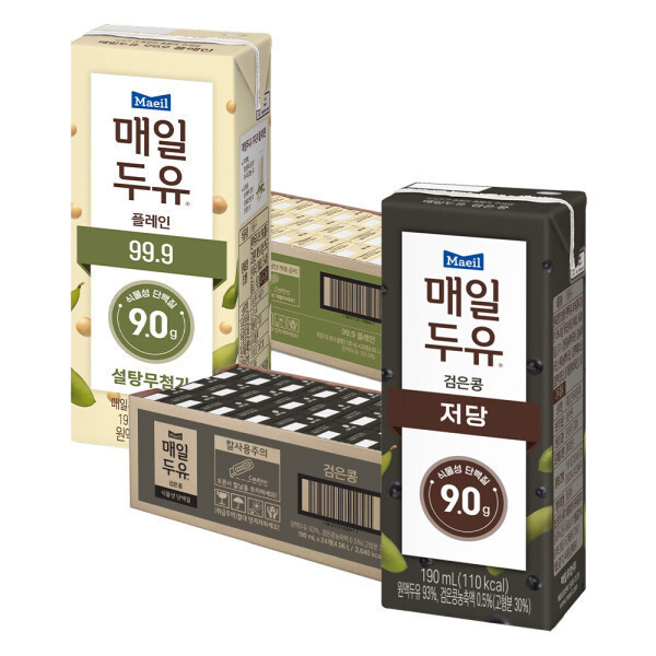 매일두유 99.9 190ml 24팩 + 검은콩 190ml 24팩
