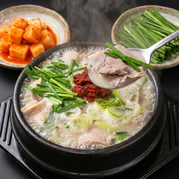 (맛집로드 4탄) 옥구촌 한돈 돼지국밥 600g 4팩 (총2.4kg) + 다대기 30g 4팩증정