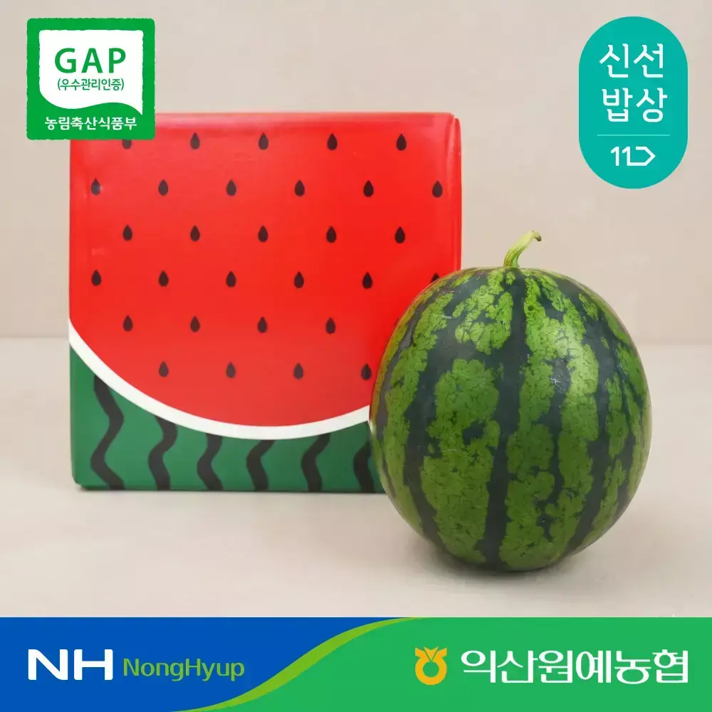 [익산원예농협] 비파괴 당도선별 고당도 꿀수박 8kg (8kg이상)