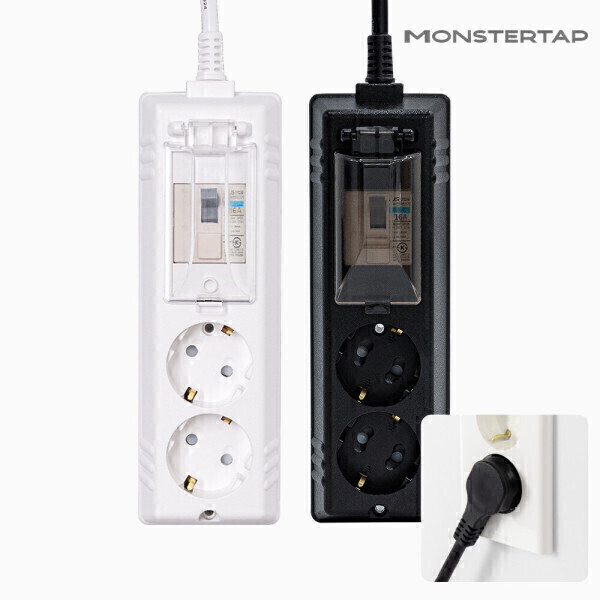 몬스터탭 국산 4000W 가정용 고용량 멀티탭 에어컨 온풍기 건조기 2구 3구 슬림 플러그
