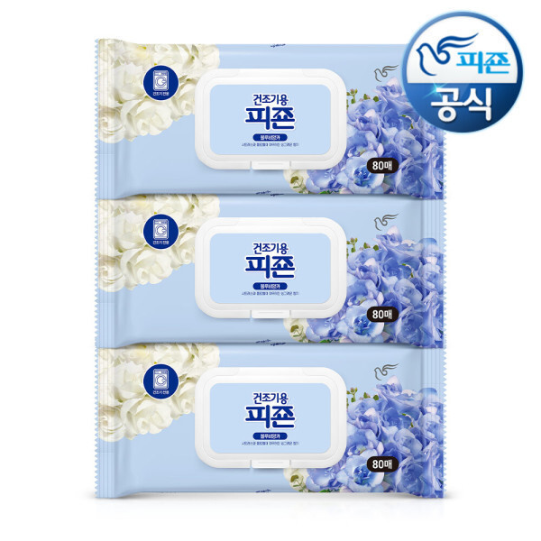 드라이시트 건조기용피죤 오리지널 80매x2개+1개P (총240매) 향3종택1