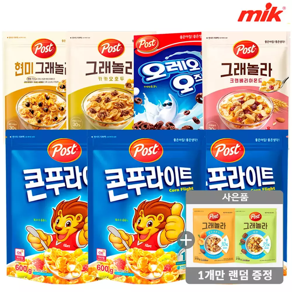 포스트 콘푸라이트 600g x 3개+크리치오에코백 외 골라담기 [코코볼/그래놀라 외]