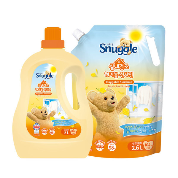 스너글 초고농축 섬유유연제 실내건조 2L + 2.6L