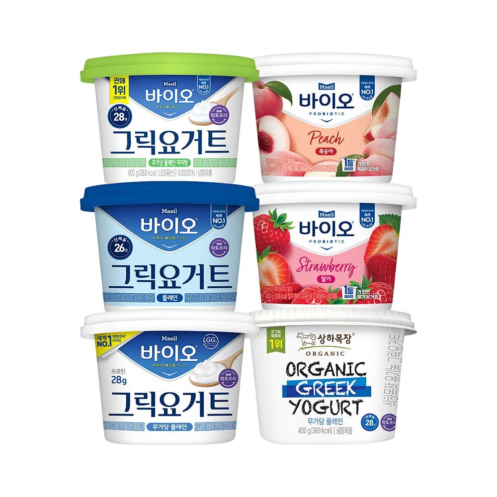 [매일][매일 가볍게] 매일 바이오 요거트 무가당/저지방/플레인 6종 2+1 골라담기 : 롯데ON