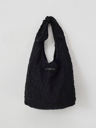 Flower Embroidered Bag_Black