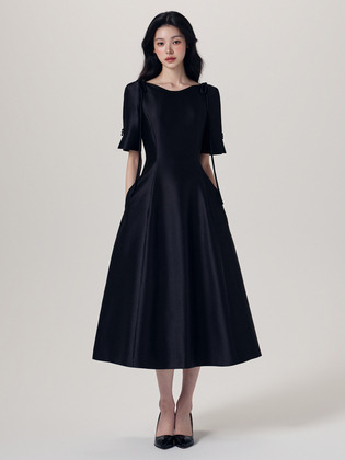 MICHELLE COUTURE DRESS - black