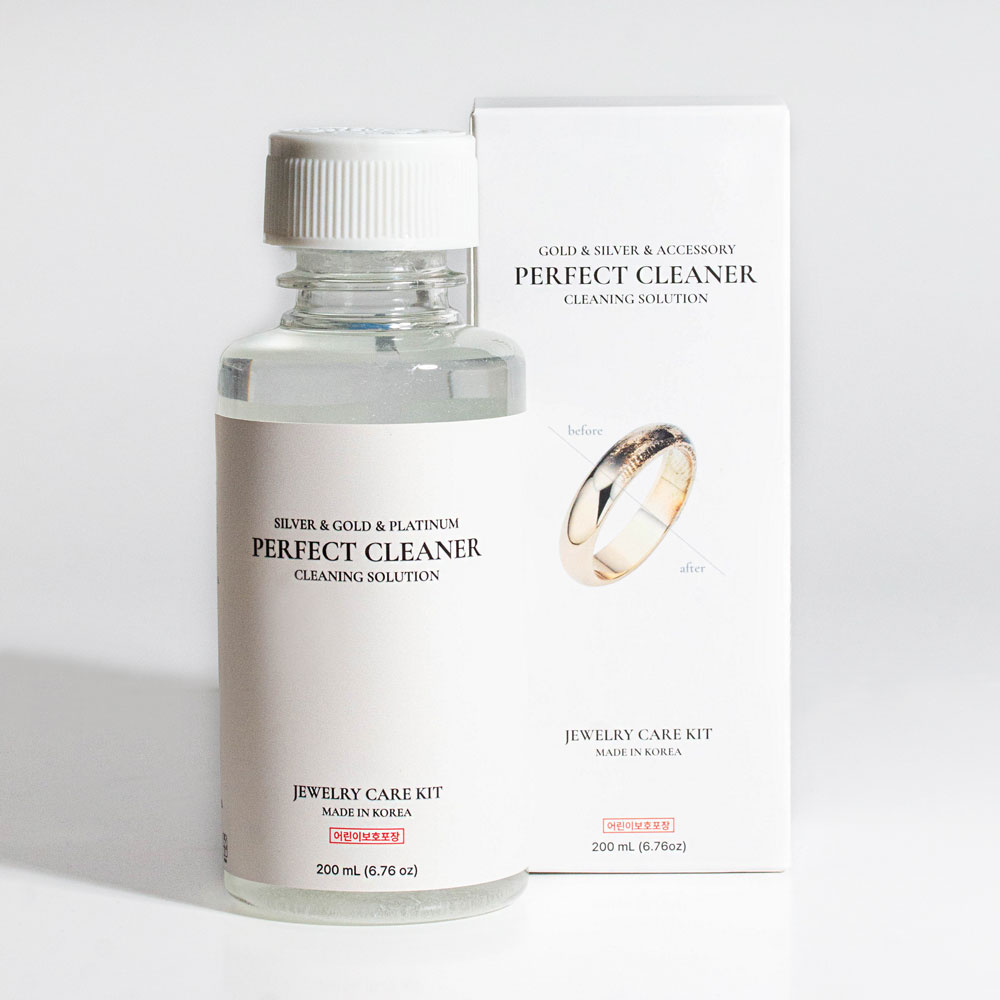 솔앤솔 올인원 금 은 퍼펙트 클리너 200ml + 핀셋 + 폴리싱천 세트