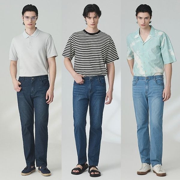 26SS 남성 여름 라이크라 스트레이트 데님 3종