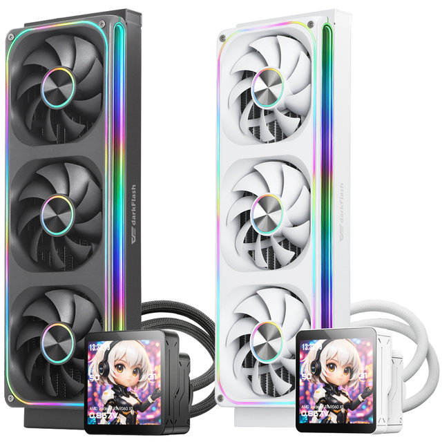  다크플래쉬 WAVE DV360S MAX ARGB 디스플레이 (화이트) 수랭쿨러