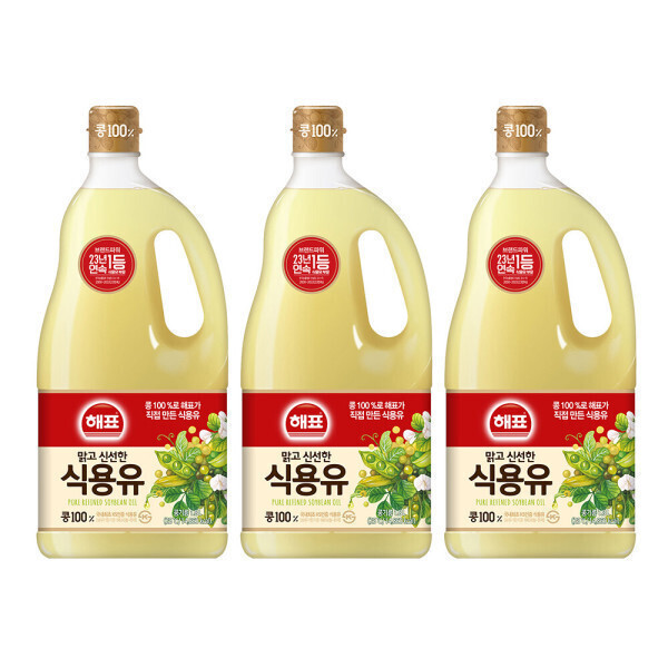 사조해표 식용유 1.8L x 3병 + 콩기름 250ML