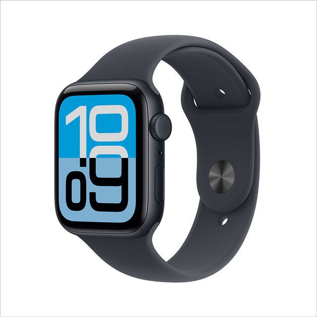  애플워치 SE 3 44mm , GPS (미드나이트 알루미늄 , 미드나이트 스포츠 밴드 , M/L)-[MEHQ4KH/A]