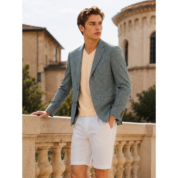 그린 [LORO PIANA 원단] 울실크린넨 자켓 DMJA4BO74E2