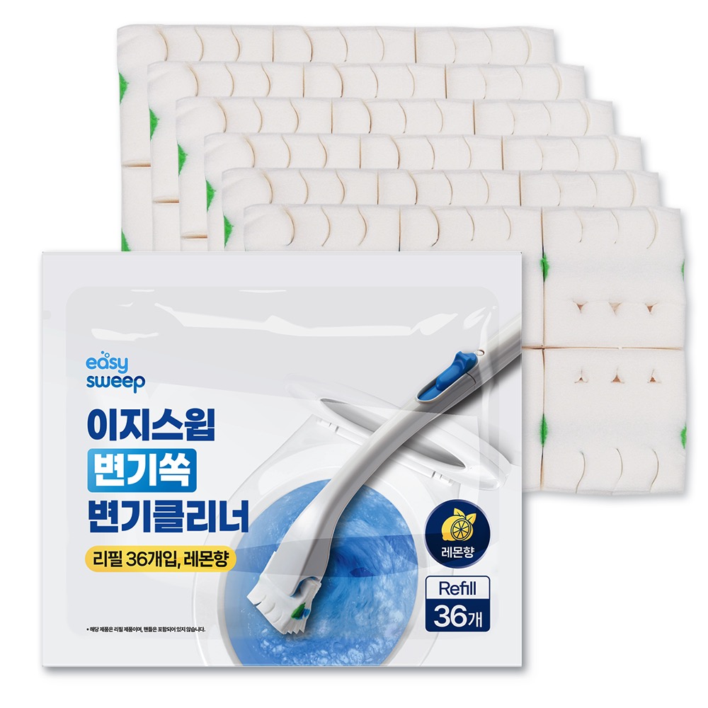 이지스윕 변기쏙 변기클리너 리필 36개입, 레몬향