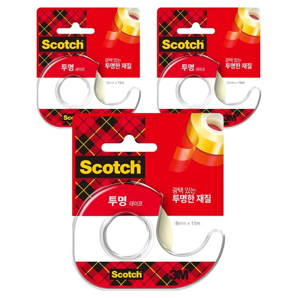 쓰리엠 스카치 투명테이프 581 디스펜서 18mm x 15m