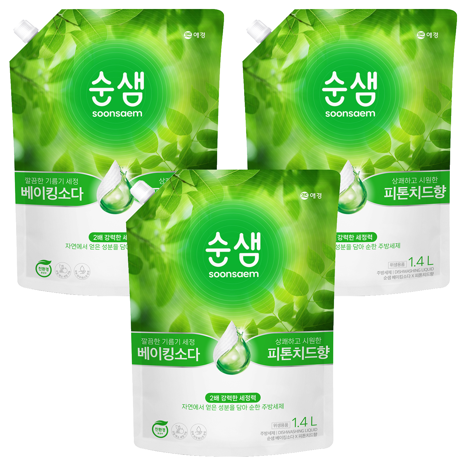 순샘 베이킹소다 피톤치드향 주방세제 리필