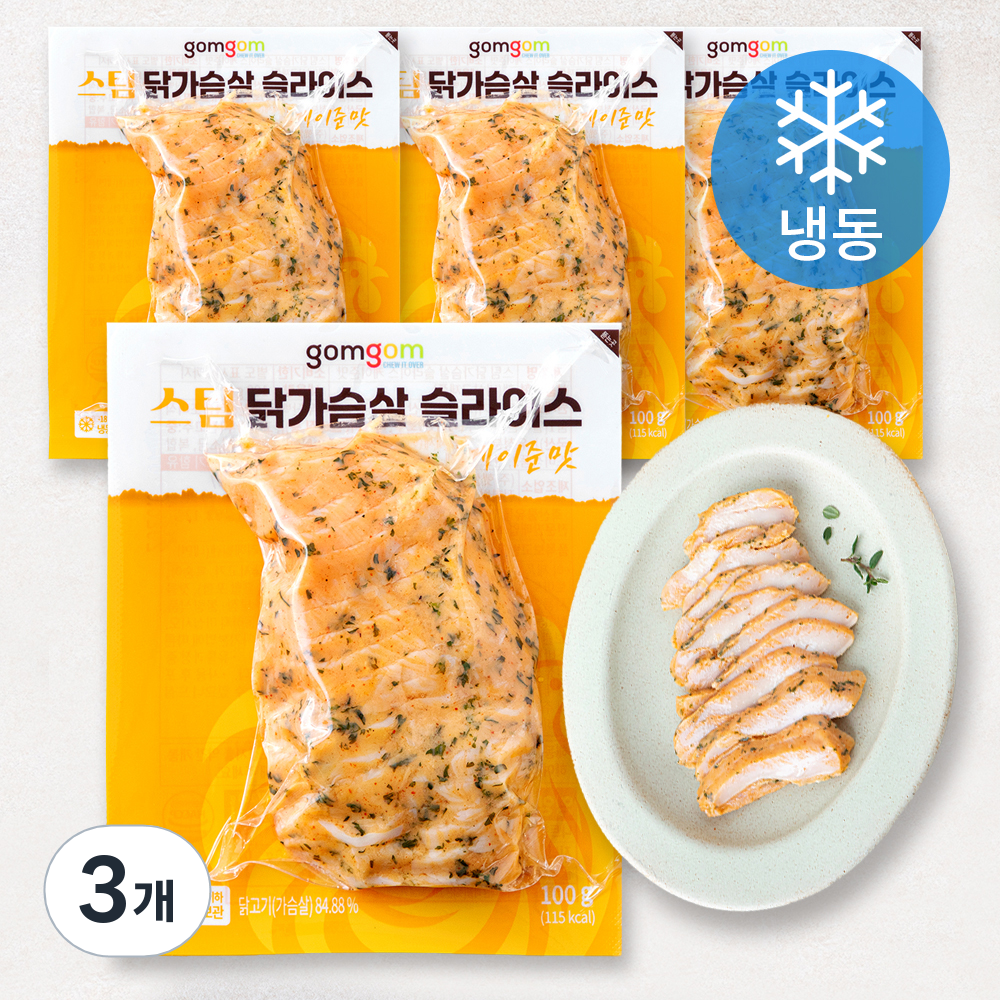 곰곰 스팀 닭가슴살 슬라이스 케이준맛 (냉동)