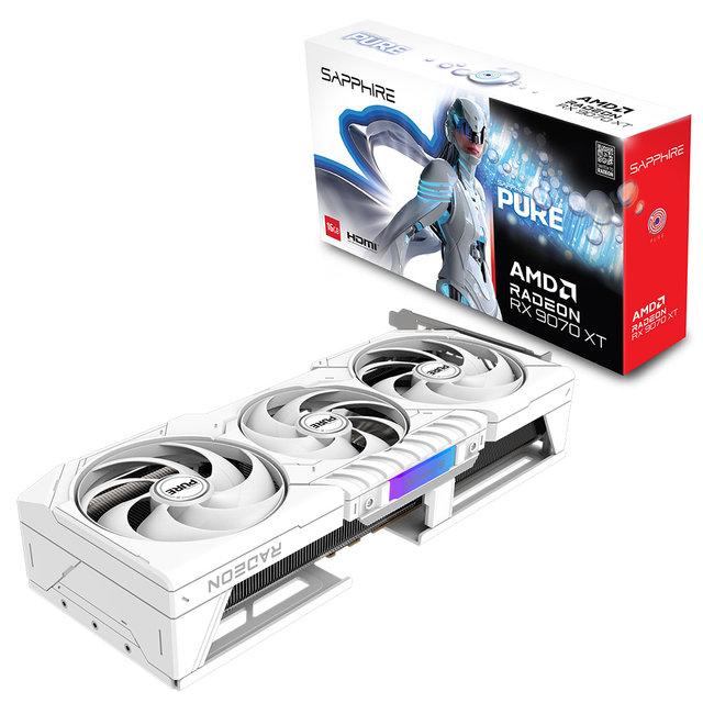  SAPPHIRE 라데온 RX 9070 XT PURE OC D6 16GB_VGA