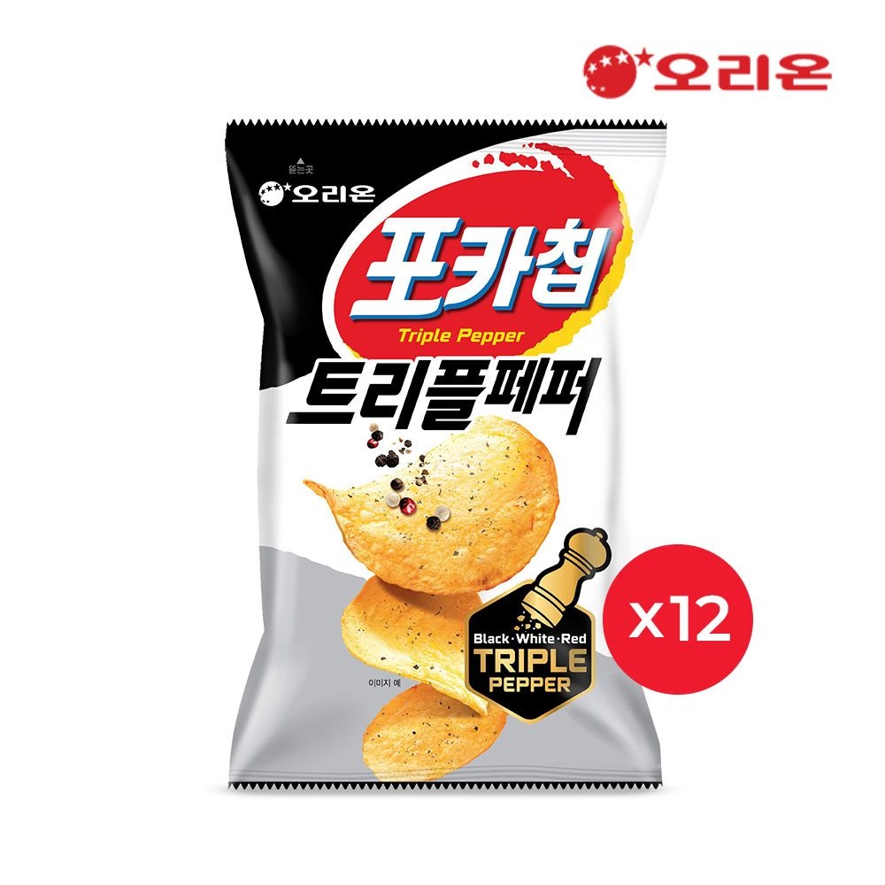 [오리온][햇감자출고][익일바로출고]오리온 포카칩 트리플페퍼 60g 12개 : 롯데ON