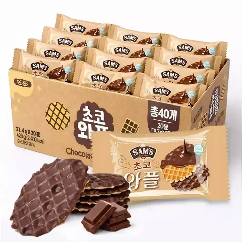 오즈랜드 진한 초코와플 428g(20봉/2입/총40개)