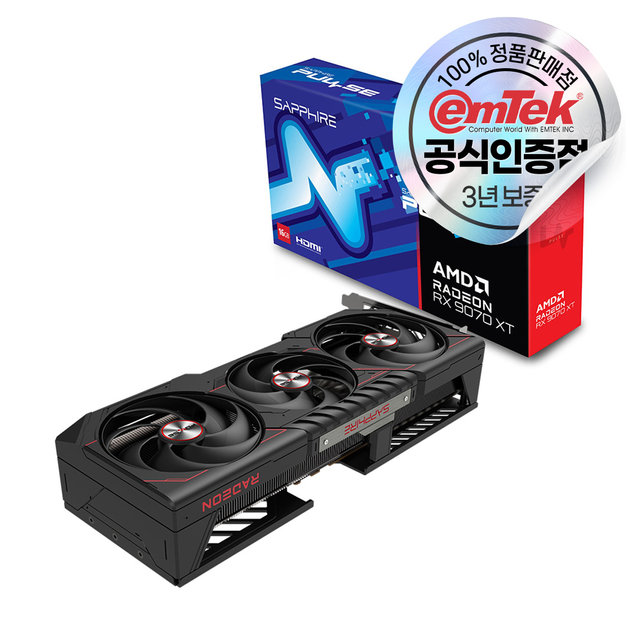  SAPPHIRE 라데온 RX 9070 XT PULSE D6 16GB