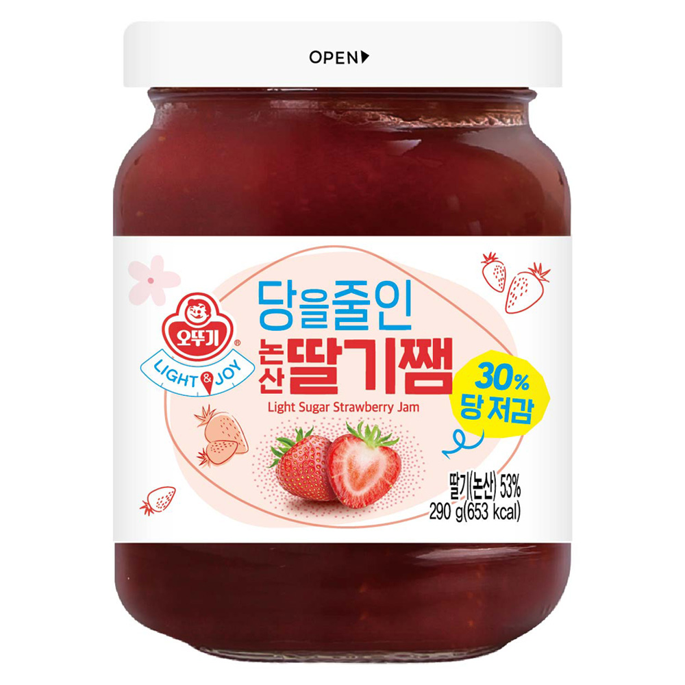 오뚜기 라이트 앤 조이 당을줄인 논산딸기쨈