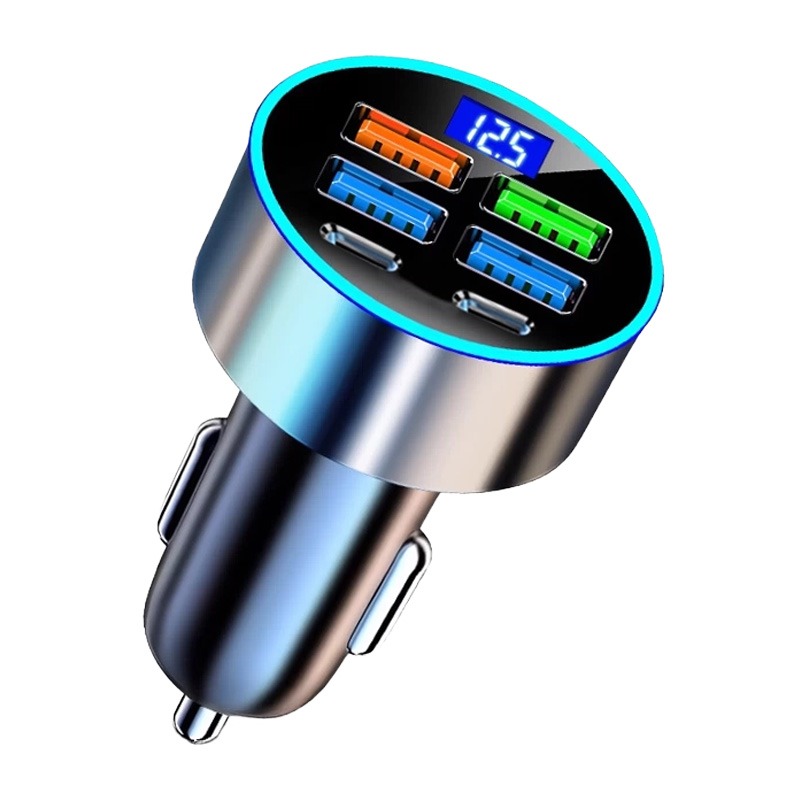 차량용 고속 충전기 시거잭 멀티소켓 차량충전기 4개 Usb+2개 type-c 급속 충전구