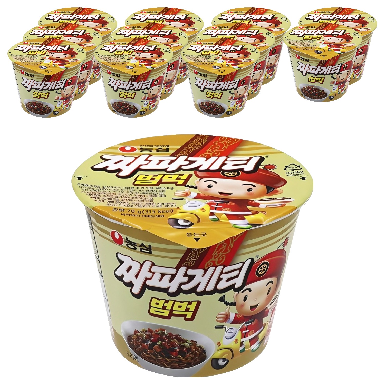 농심 짜파게티 범벅 미니 컵라면 70g