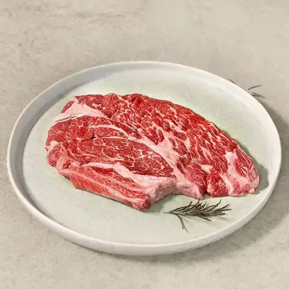 [소비기한 2026.08.04] 블랙비프 냉장 소고기 소목등심(척아이롤) 구이용 200g x 3팩 (600g)
