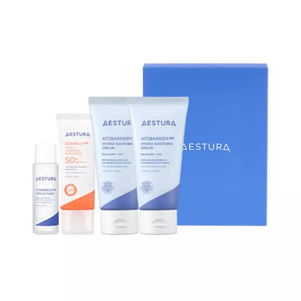 에스트라 아토베리어365 하이드로 수딩크림 더블기획세트(수딩크림 80ml, 2개+캡슐토너 25ml, 1개+비타C선크림 20ml, 1개)