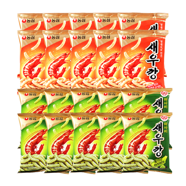 농심 새우깡 10봉 + 와사비새우깡 10봉