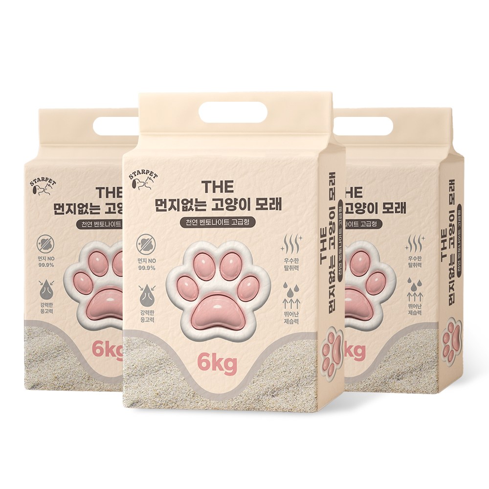 THE 먼지없는 벤토나이트 고양이모래 18kg