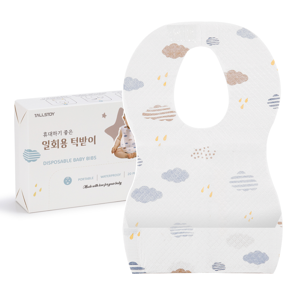 톨스토이 유아용 일회용 방수 턱받이 20p