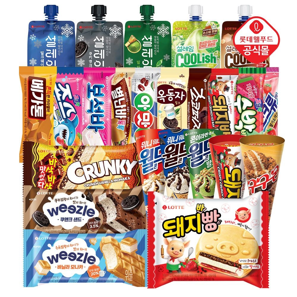 [롯데웰푸드]롯데 설레임/모나카/콘 12개+바 아이스크림 12개 골라담기 : 롯데ON