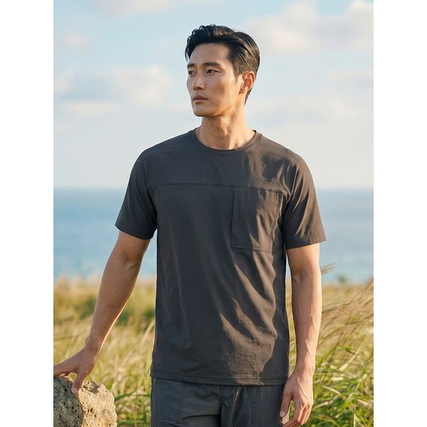 [PAT 남성][2026년 온라인단독 신상] 앞포켓 포인트 라운드 티셔츠_FM35331