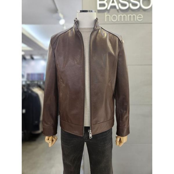 세이브존03 바쏘옴므 25S/S 브라운 ITALY 리얼 램스킨 차이나카라 가죽점퍼 WSAGZ5UB08ABRA