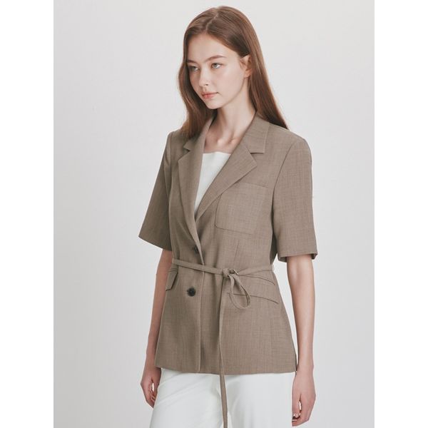 모던 하프 슬리브 투버튼 재킷 JS6B0JK513