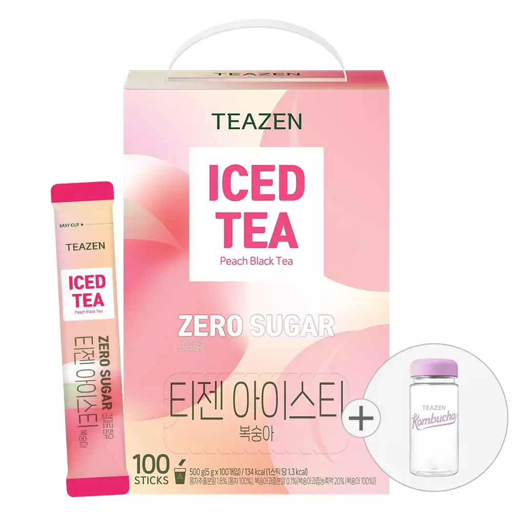 [심야마트] 티젠 제로슈가 아이스티 복숭아 100T+보틀