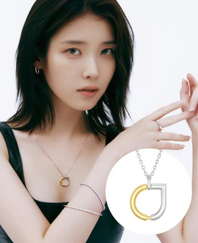 [라스트피스][아이유 PICK] UNIS 투톤 목걸이 (JJUNN04BS500SC600)