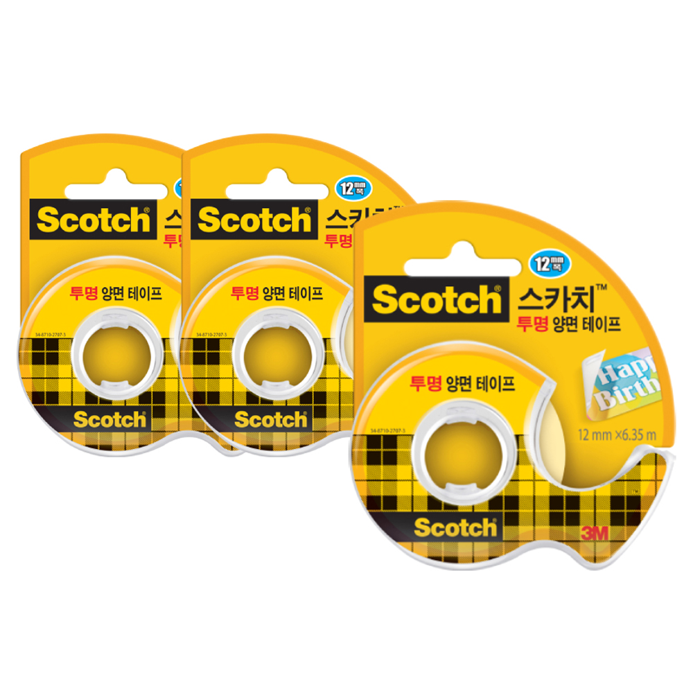스카치 양면 테이프 디스펜서 136 12mm x 6.35m