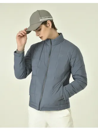 남성 블루 프리미엄 노퀼팅 다운 점퍼 HUJU3D702B3