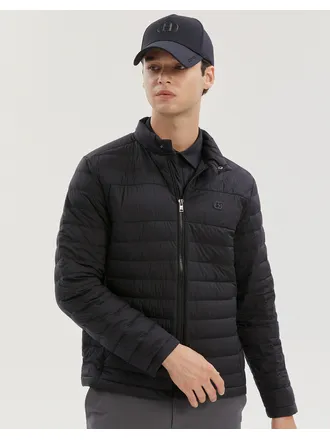 남성 블랙 소프트 경량 스윙 다운 점퍼 HUJU3D922BK