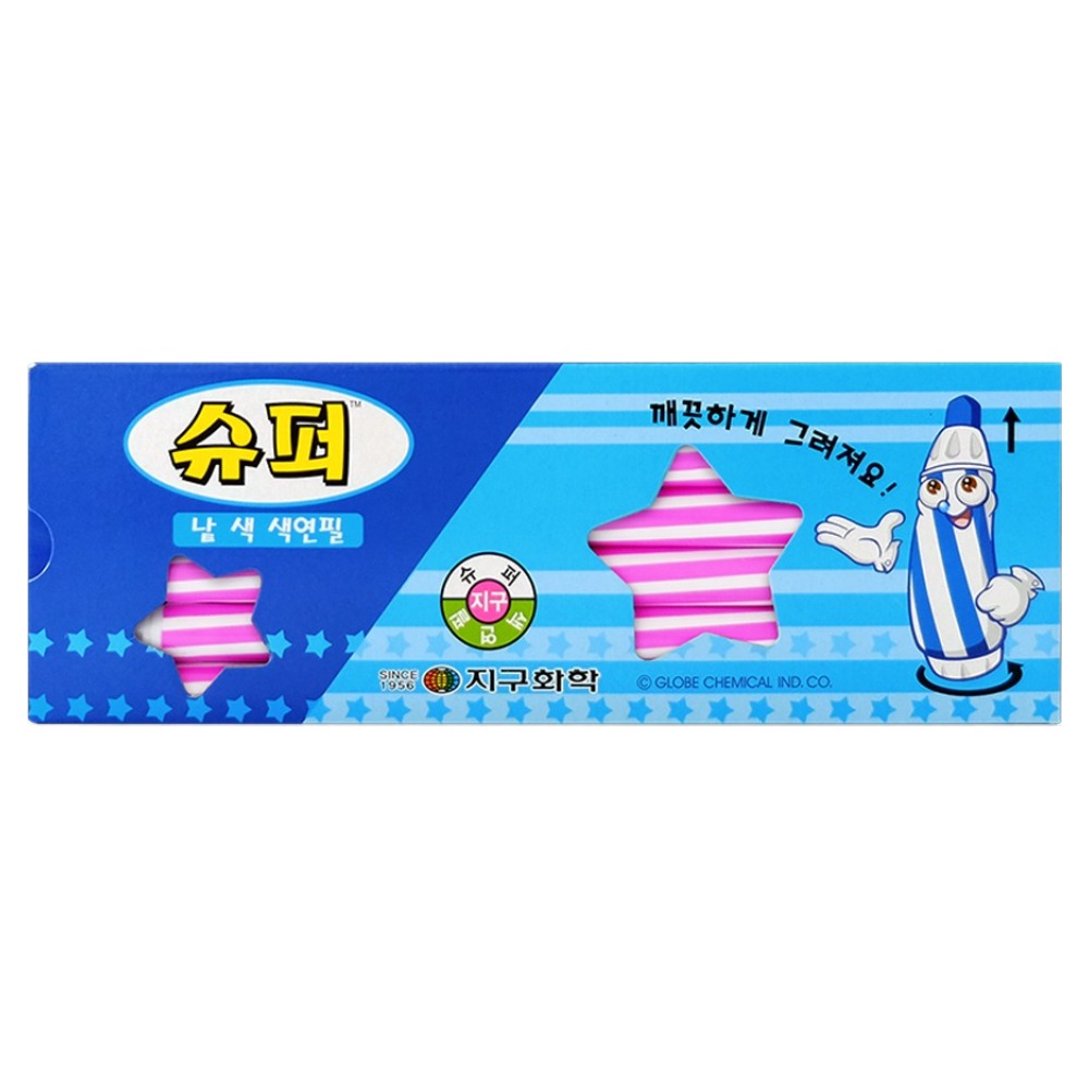 지구화학 슈퍼 색연필 낱색 분홍 12p
