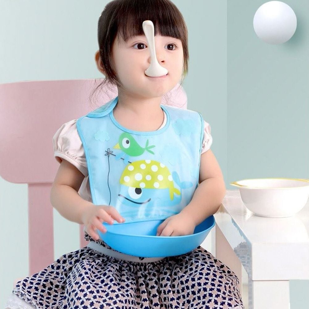 아기 아가 유아 이유식 식사 놀이 방수 분리형 턱받이 dav791oW